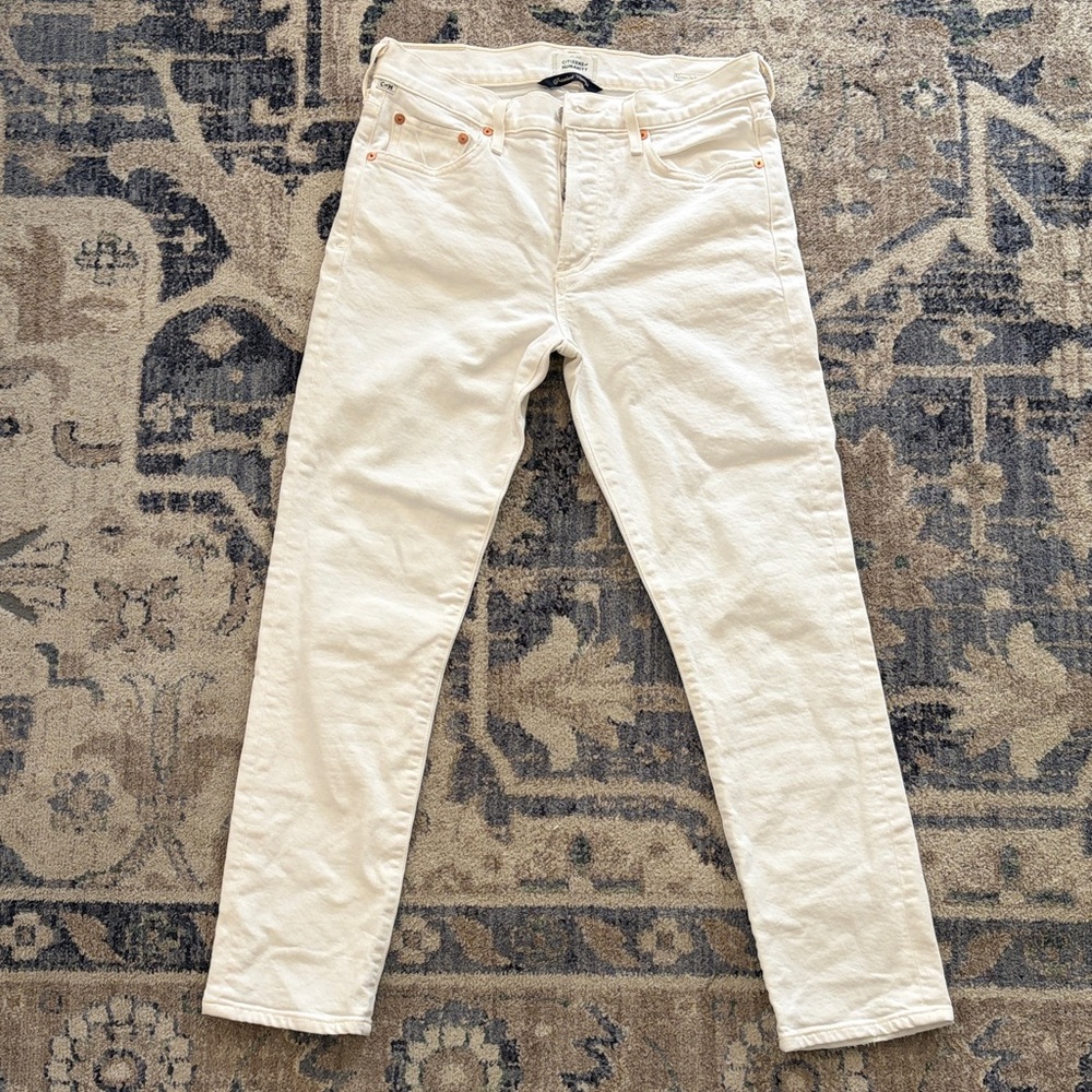Emerson Cream Straight-Leg Jeans